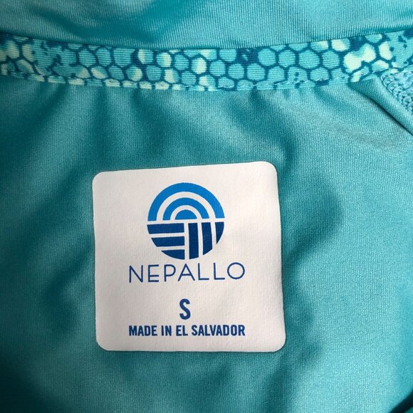 Nepallo Athletic Top Womens Sz Small Turquoise Partial Zip Long Sleeve Pullover - Picture 5 of 8